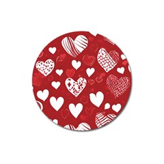 Valentine Magnet 3  (round) by pollyparadiseartshop