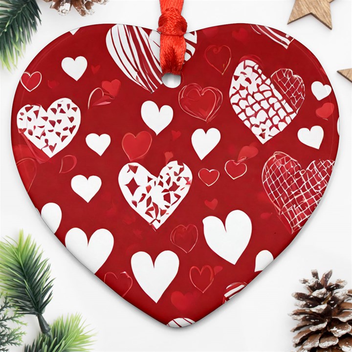 Valentine Heart Ornament (Two Sides)