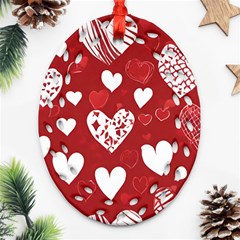 Valentine Oval Filigree Ornament (two Sides)