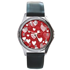 Valentine Round Metal Watch by pollyparadiseartshop