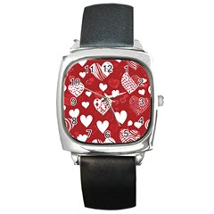 Valentine Square Metal Watch