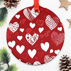 Valentine Round Ornament (two Sides)