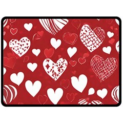 Valentine Two Sides Fleece Blanket (large)