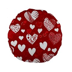 Valentine Standard 15  Premium Flano Round Cushions