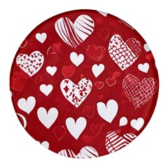 Valentine Round Glass Fridge Magnet (4 Pack)