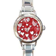 Valentine Round Italian Charm Watch