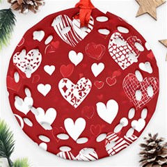 Valentine Round Filigree Ornament (two Sides)