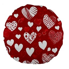 Valentine Large 18  Premium Flano Round Cushions