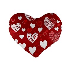 Valentine Standard 16  Premium Flano Heart Shape Cushions