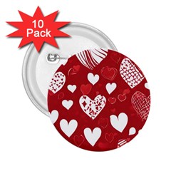 Valentine 2 25  Buttons (10 Pack) 