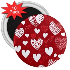 Valentine 3  Magnets (10 Pack) 