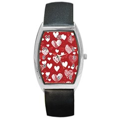 Valentine Barrel Style Metal Watch