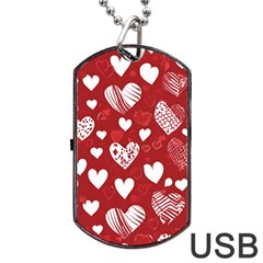 Valentine Dog Tag Usb Flash (one Side)