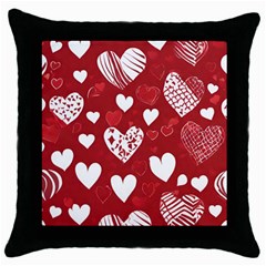 Valentine Throw Pillow Case (black)