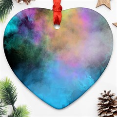 Smokescreen Heart Ornament (two Sides) by pollyparadiseartshop