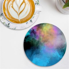 Smokescreen Uv Print Round Tile Coaster by pollyparadiseartshop