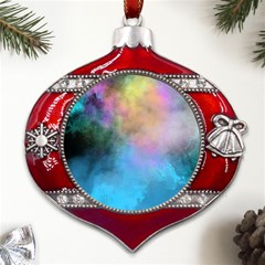 Smokescreen Metal Snowflake And Bell Red Ornament