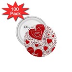 Be My Valentine 1.75  Buttons (100 pack)  Front