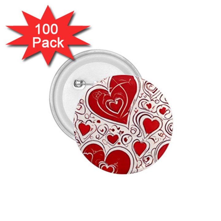 Be My Valentine 1.75  Buttons (100 pack) 