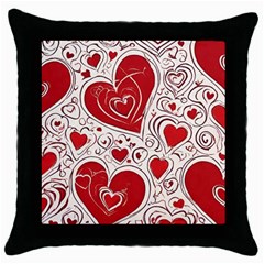 Be My Valentine Throw Pillow Case (black)