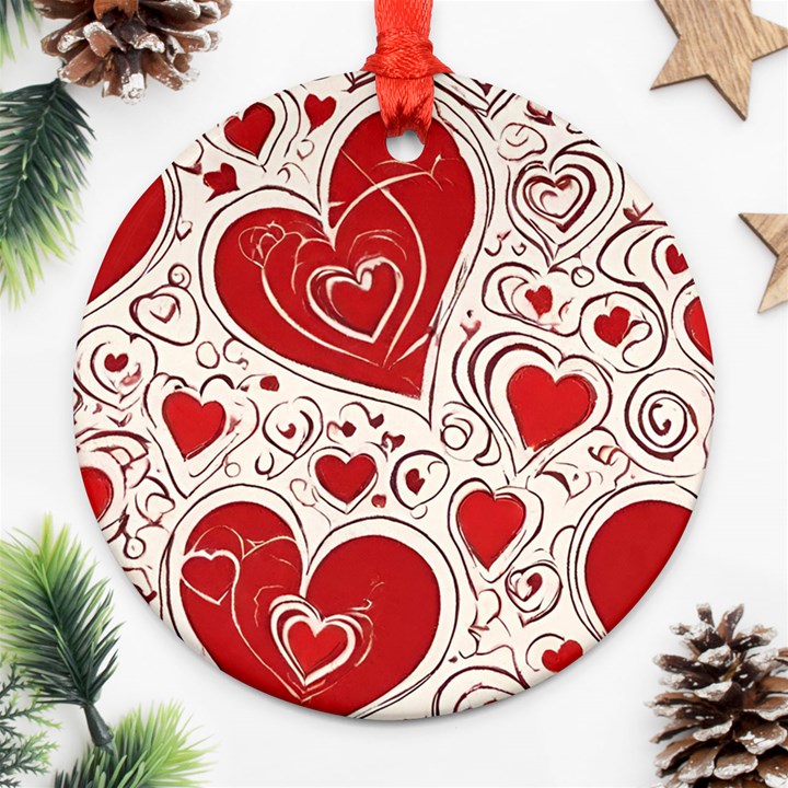 Be My Valentine Round Ornament (Two Sides)