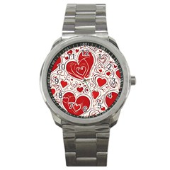 Be My Valentine Sport Metal Watch by pollyparadiseartshop