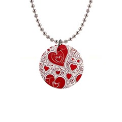 Be My Valentine 1  Button Necklace