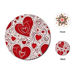 Be My Valentine Playing Cards Single Design (round)