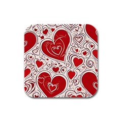 Be My Valentine Rubber Square Coaster (4 Pack)