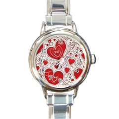 Be My Valentine Round Italian Charm Watch