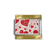 Be My Valentine Gold Trim Italian Charm (9mm)