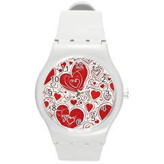 Be My Valentine Round Plastic Sport Watch (m)