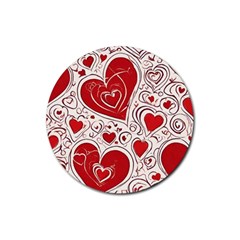 Be My Valentine Rubber Round Coaster (4 Pack)