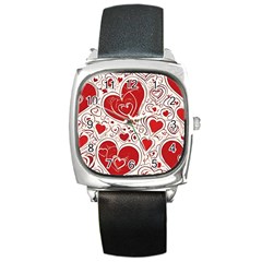 Be My Valentine Square Metal Watch