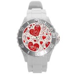 Be My Valentine Round Plastic Sport Watch (L) Front