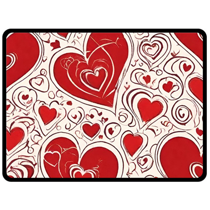 Be My Valentine Two Sides Fleece Blanket (Large)