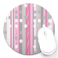 Candy Round Mousepad by pollyparadiseartshop