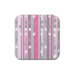 Candy Rubber Square Coaster (4 Pack) by pollyparadiseartshop