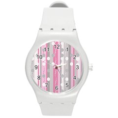 Candy Round Plastic Sport Watch (m) by pollyparadiseartshop