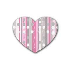 Candy Rubber Heart Coaster (4 Pack)