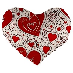 Be My Valentine Large 19  Premium Heart Shape Cushions