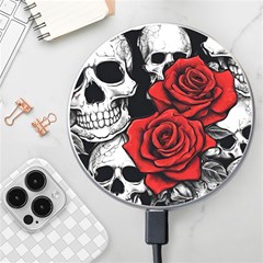 Roses And Skulls Wireless Fast Charger(white)