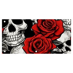 Roses And Skulls Banner And Sign 6  X 3 