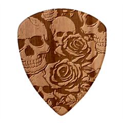 Roses And Skulls Wood Guitar Pick (set Of 10)