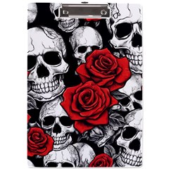 Roses And Skulls A4 Acrylic Clipboard