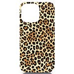 Leopard iPhone 14 Pro Max Black UV Print PC Hardshell Case Front