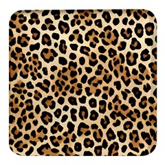 Leopard Square Glass Fridge Magnet (4 Pack)