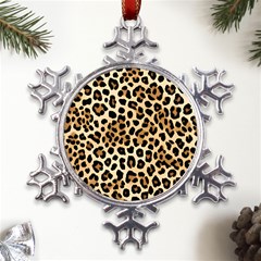 Leopard Metal Large Snowflake Ornament