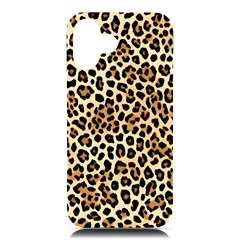 Leopard Iphone 16 Plus Black Uv Print Pc Hardshell Case