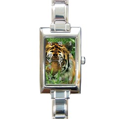 Tiger Rectangular Italian Charm Watch